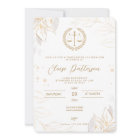 Law School Graduation Party- Simple Gold and White