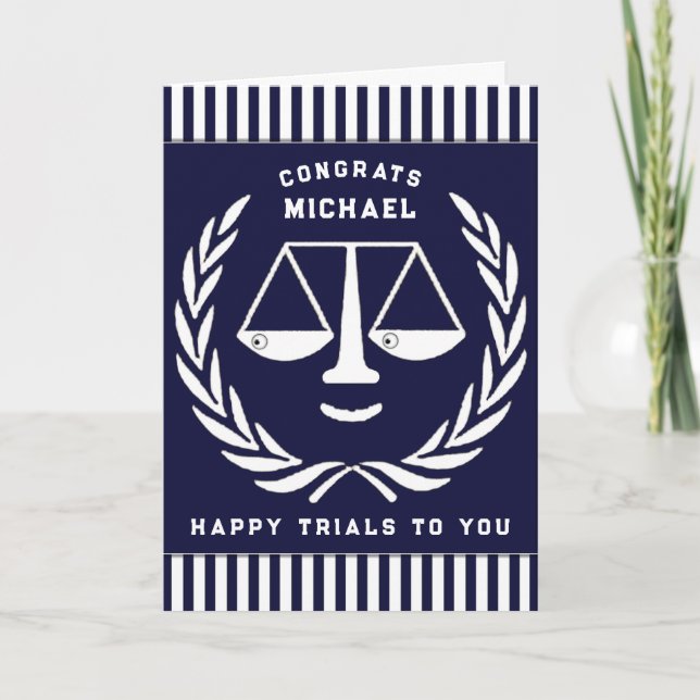 Law School Graduation Personalized Card (Front)