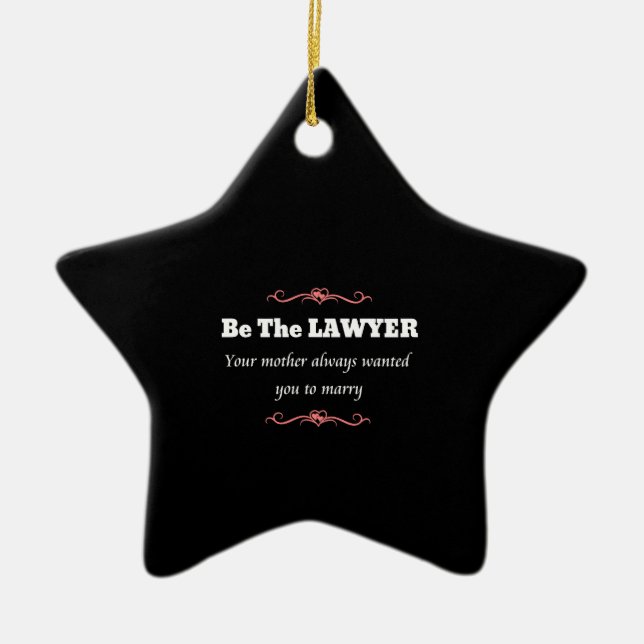 Law School Lawyer Female Graduate - Graduation Ceramic Tree Decoration (Front)