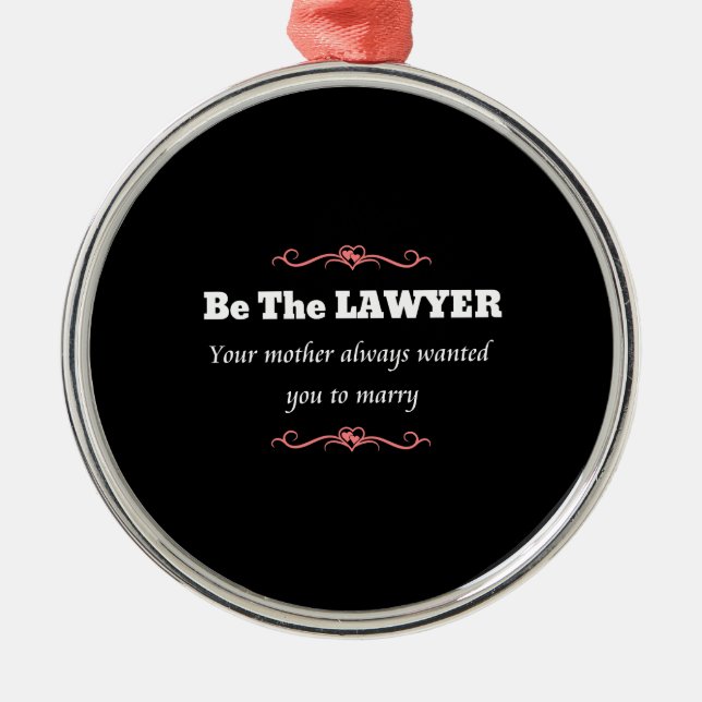 Law School Lawyer Female Graduate - Graduation Metal Tree Decoration (Front)