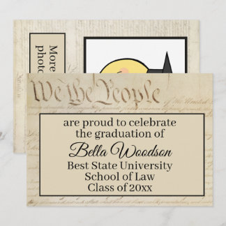 Law School Paralegal Graduation Announcement Photo