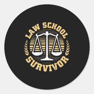 Law School Survivor Classic Round Sticker