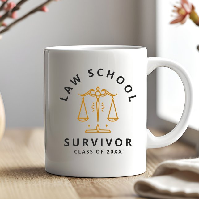 Law School Survivor Funny Graduate Coffee Mug (Creator Uploaded)
