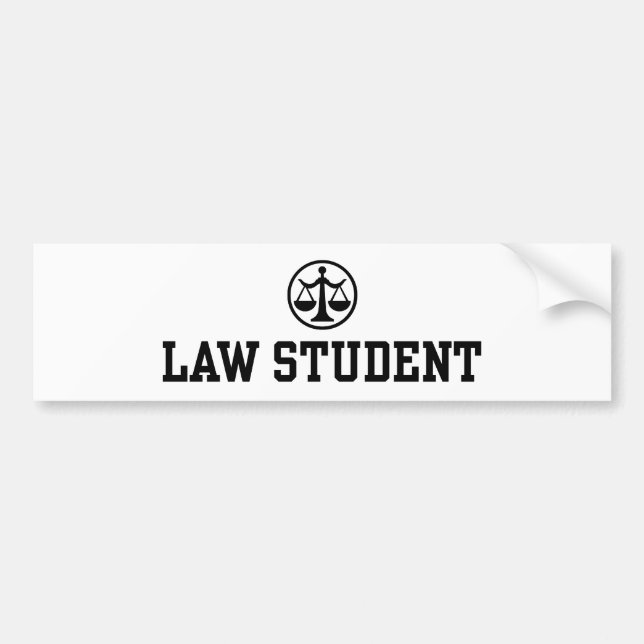 Law Student Bumper Sticker (Front)
