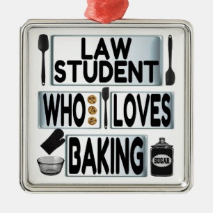 Law Student Loves Baking Metal Tree Decoration