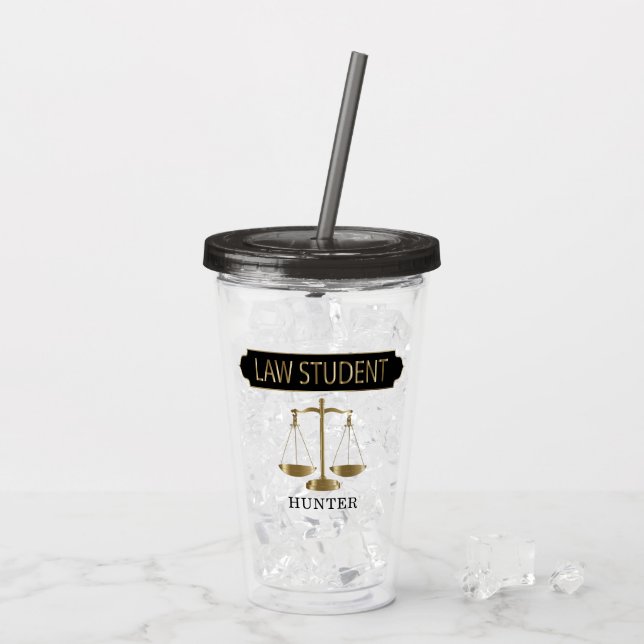 Law Student - Personalise Acrylic Tumbler (Back Ice)