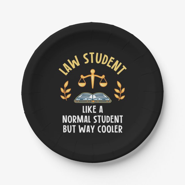 Law Students Are Cooler Paper Plate (Front)