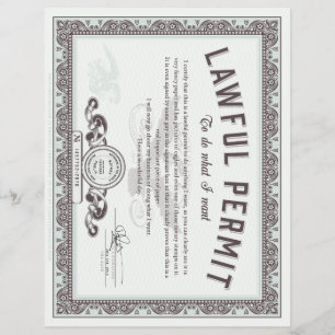 Lawful permit To Do What You Want Flyers
