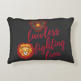 Lawless fighting lion decorative cushion