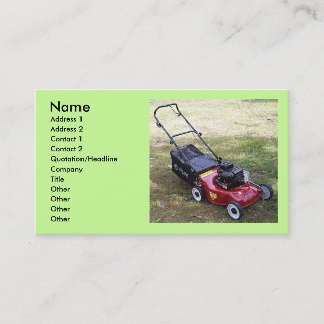 Lawmower Business Card (Front)