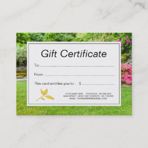 Lawn and Garden Gift Certificate