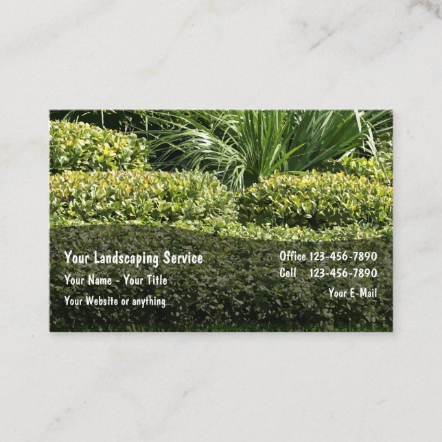 Lawn And Landscaping Business Cards Two Side (Front)