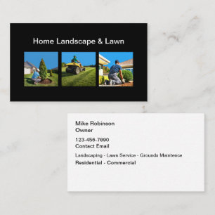 Lawn And Landscaping Modern Business Cards