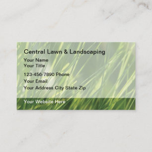 Lawn And Landscaping Modern Simple Business Cards