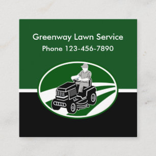 Lawn And Landscaping Sevices Square Business Card