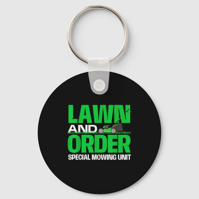 Lawn And Order Special Mowing Unit - Lawn Mower Ga Key Ring (Front)