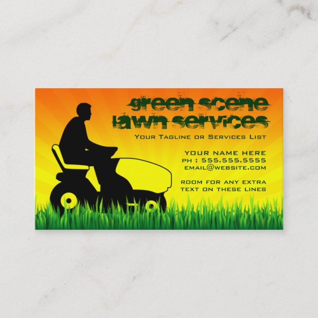 lawn AND snow services Business Card (Front)