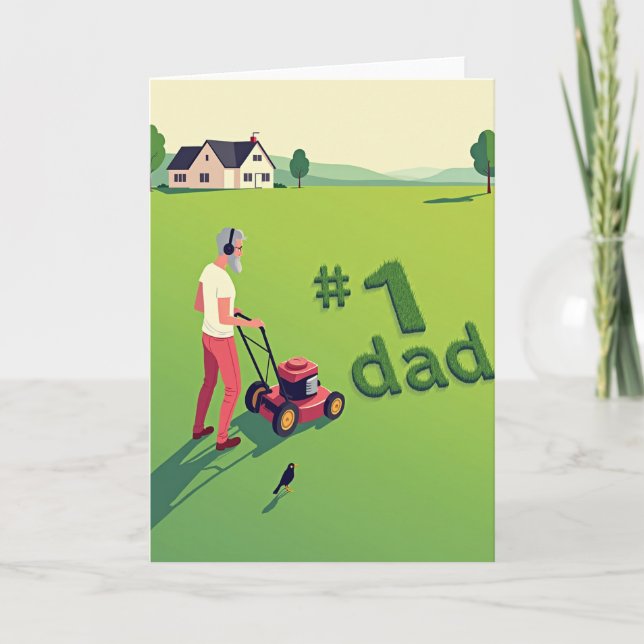 Lawn Art Fathers Day Card (Front)