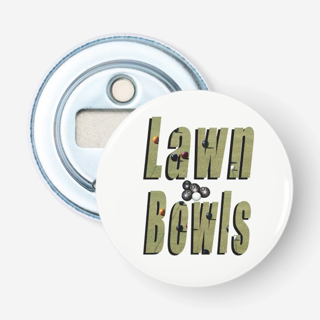 Lawn Bowl Dimensional Logo, Bottle Opener (Front)