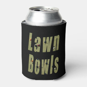 Lawn Bowl Dimensional Logo, Can Cooler