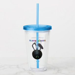Lawn Bowl Easter Bunny,  Acrylic Tumbler