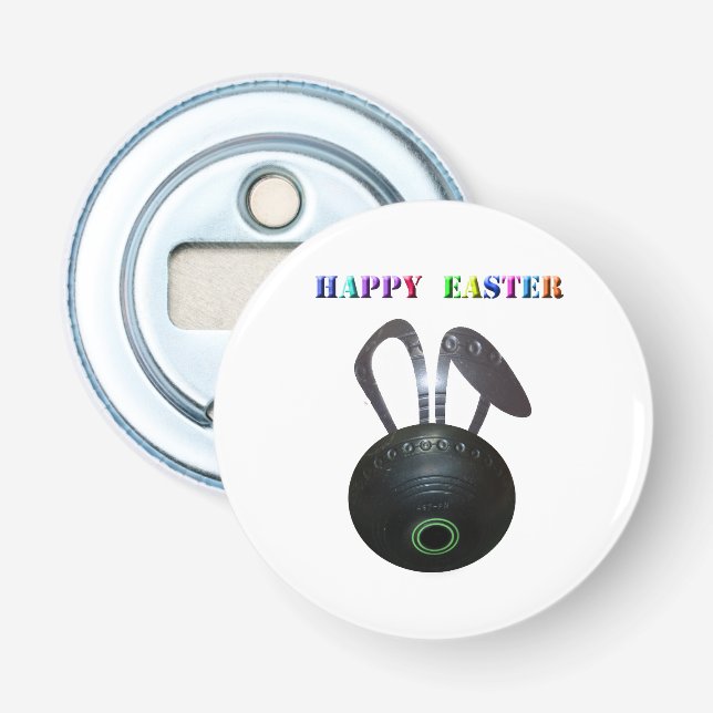 Lawn Bowl Easter Bunny, Bottle Opener (Front)