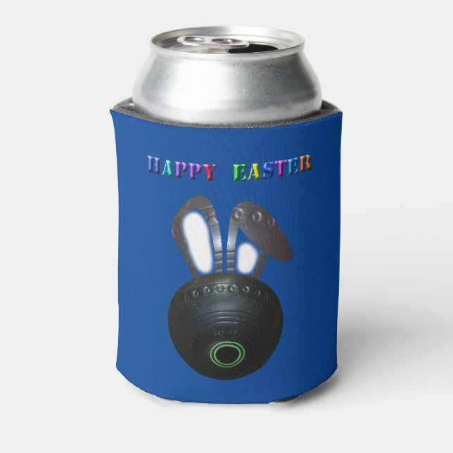 Lawn Bowl Easter Bunny, Can Cooler (Can Back)