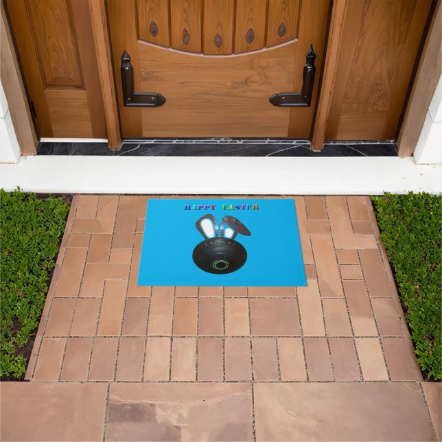 Lawn Bowl Easter Bunny, Door Mat (Outdoor)