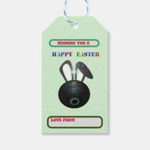 Lawn Bowl Easter Bunny, Easter Gift Tags
