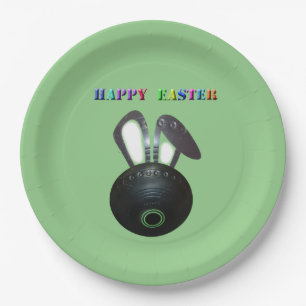 Lawn Bowl Easter Bunny, Paper Party Plates