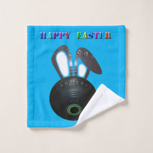 Lawn Bowl Easter Bunny, Washcloth Wash Cloth