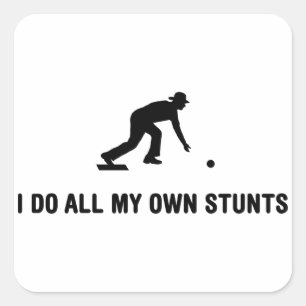 Lawn Bowl Square Sticker