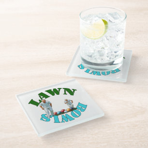Lawn Bowlers Bowling, Glass Coaster