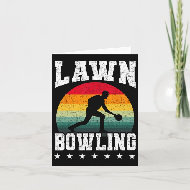 Lawn Bowling Bowler  Card (Front)