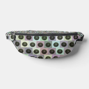 Lawn Bowling Checkered Pop Art Pattern, Bum Bags