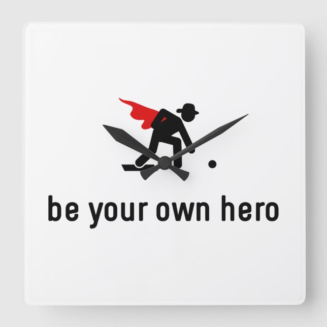 Lawn Bowling Hero Square Wall Clock (Front)