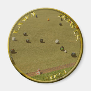 Lawn Bowls 2024 Golden Coin,  Magnet