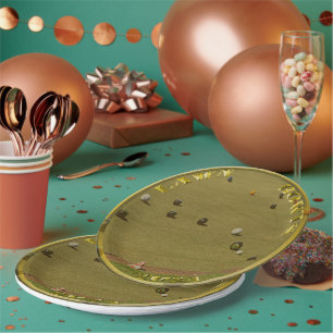 Lawn Bowls 2024 Golden Coin,  Paper Plate