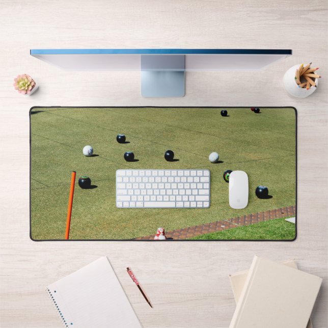 Lawn Bowls Action, Desk Mat (Office 1)