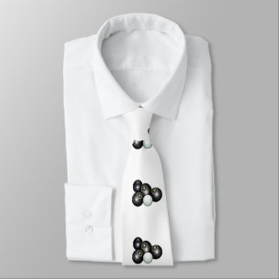 Lawn Bowls And Kitty, Mens Silky Tie. Tie