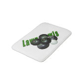 Lawn Bowls And Logo, Bath Mat (Angled)