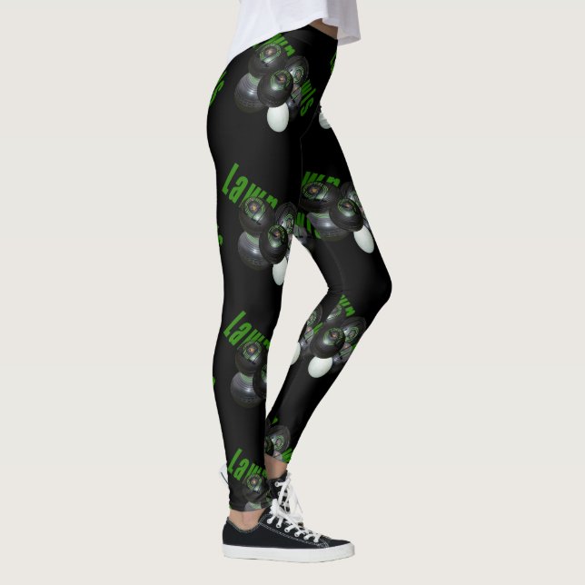 Lawn Bowls And Logo, Leggings (Right)