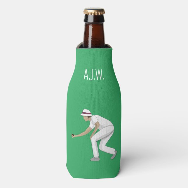 Lawn Bowls Bottle Cooler (Bottle Front)