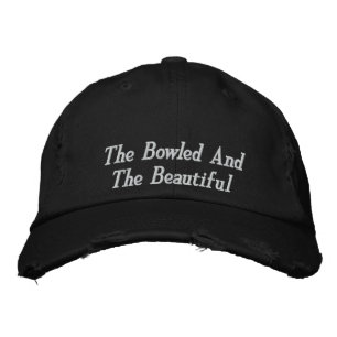 Lawn Bowls Bowled Beautiful Embroidered Hat, Embroidered Hat