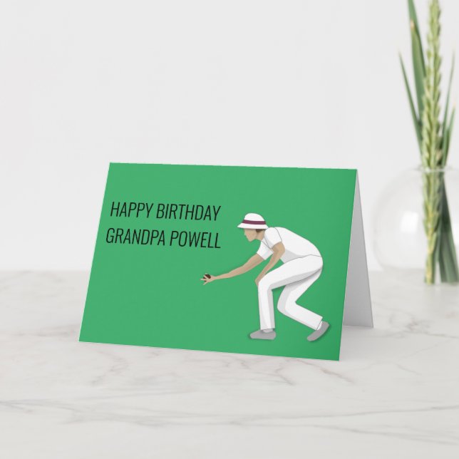 Lawn Bowls Card (Front)