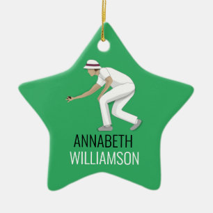 Lawn Bowls Ceramic Tree Decoration