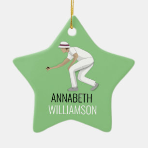 Lawn Bowls Ceramic Tree Decoration
