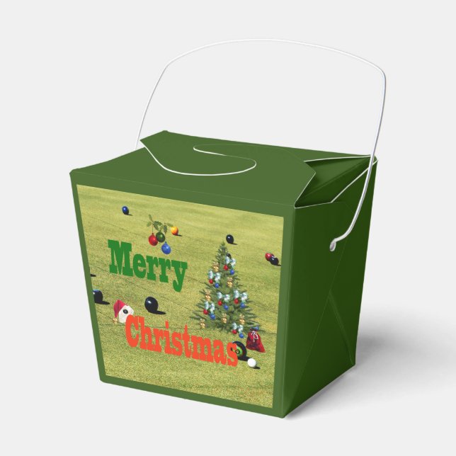Lawn Bowls Christmas Style, Gift Party Box (Front Side)