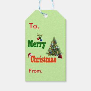 Lawn Bowls Christmas Tree And Stocking, Gift Tags