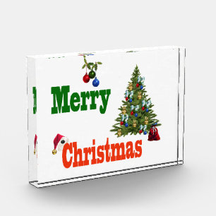 Lawn Bowls Christmas Tree And Stocking,  Photo Block